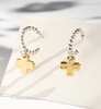 Life in Balance Cross Huggie Earrings