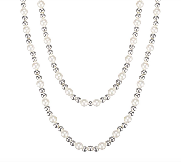 Adorned Pearl Long Beaded Necklace