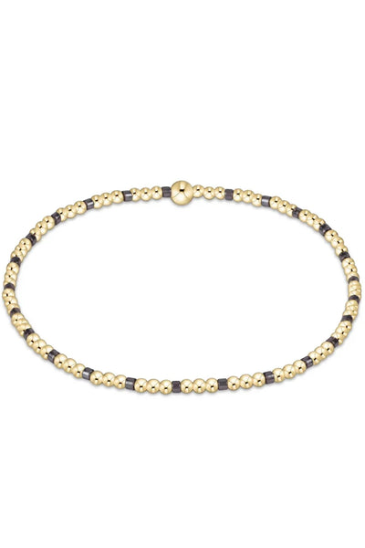 Hope Sincerity Pattern 2mm Bead Bracelet in Taupe with a Twist