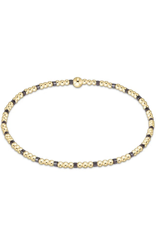 Hope Sincerity Pattern 2mm Bead Bracelet in Taupe with a Twist