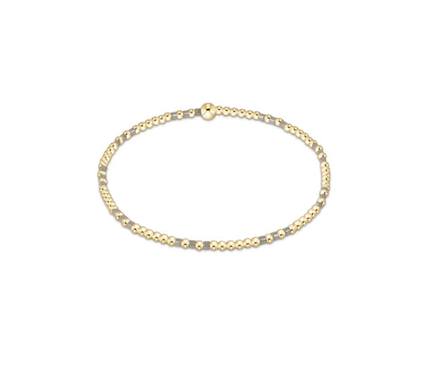 Hope Joy Pattern 2mm Bead Bracelet in Taupe with a Twist