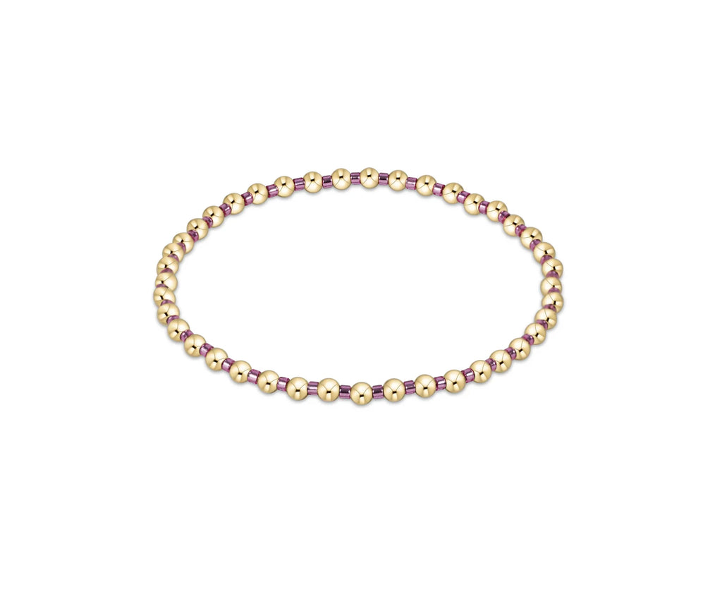 Hope Grateful Bracelet in Pink Metallic