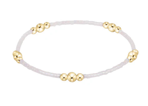 Hope Purpose Gold Bracelet in Silky White