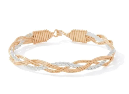 God's Up To Something Bracelet - 14K Gold Artist Wire and Sterling Silver