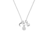 Arlene Charm Necklace in White CZ