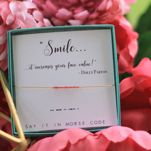 Smile Morse Code Bracelet