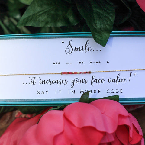 Smile Morse Code Necklace