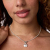 Solara Delicate Necklace in Silver