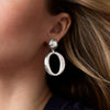 Solara Orbit Statement Earrings in Silver
