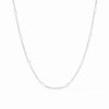 Solara Delicate Station Necklace in Silver