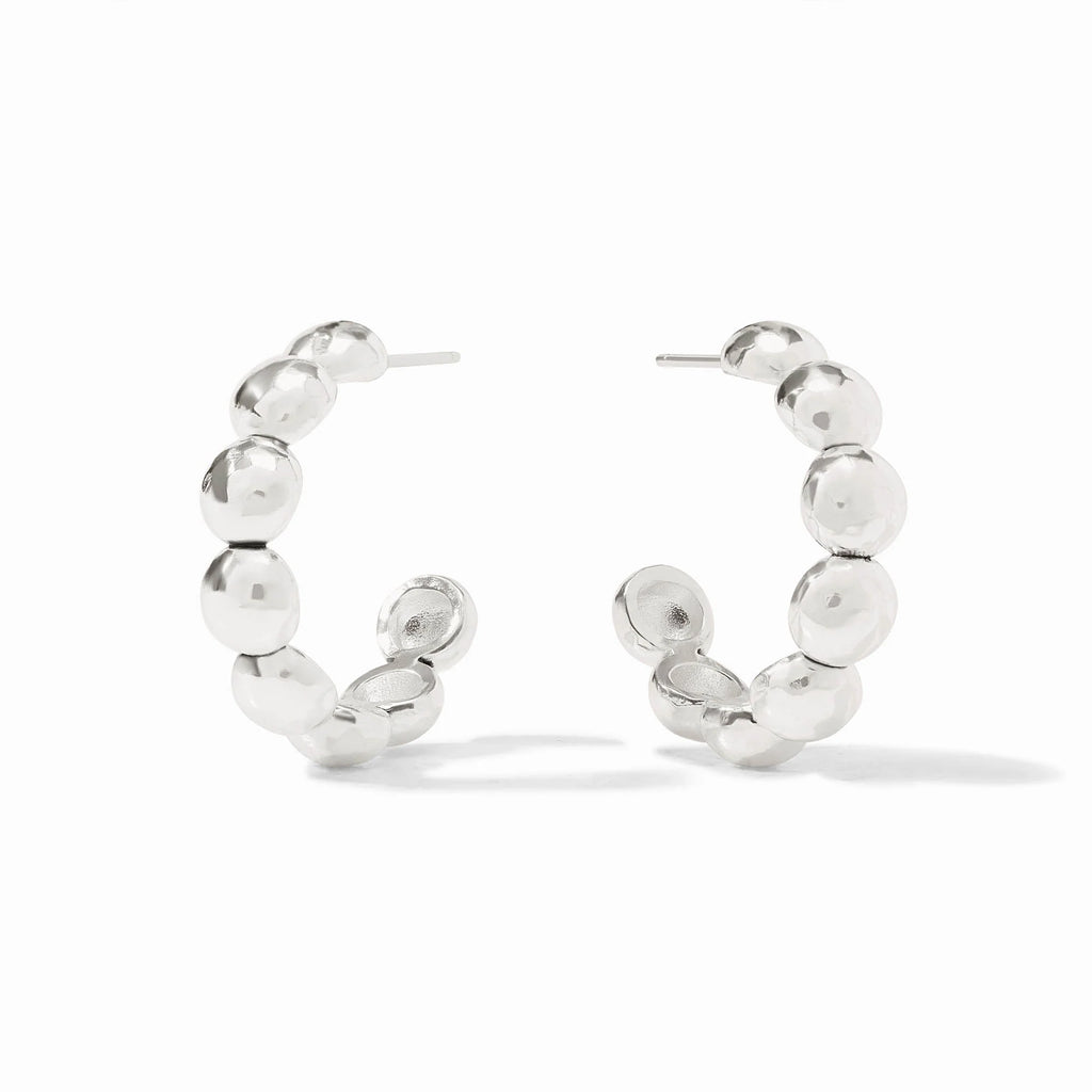 Solara Nova Hoop Earrings in Silver