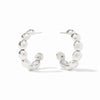 Solara Nova Hoop Earrings in Silver