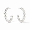 Solara Nova Hoop Earrings in Silver