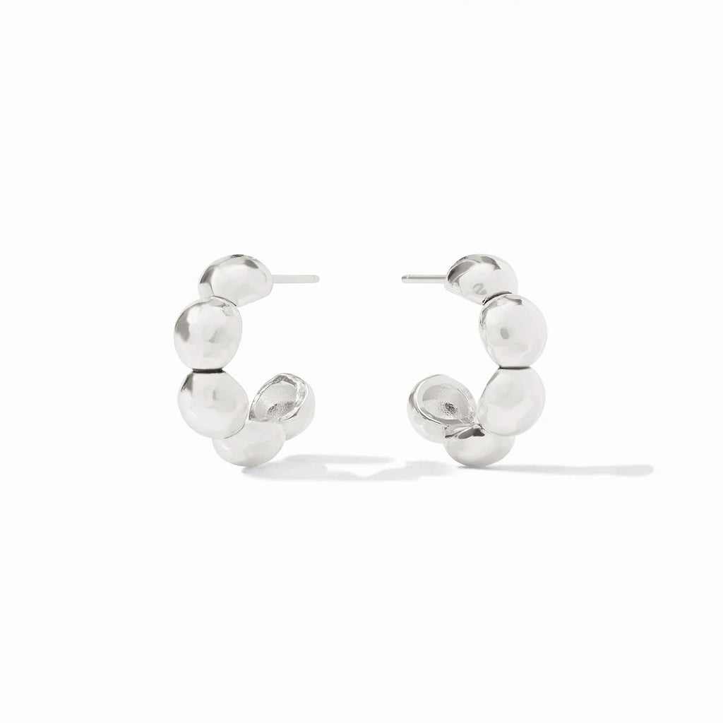 Solara Nova Hoop Earrings in Silver