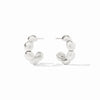 Solara Nova Hoop Earrings in Silver