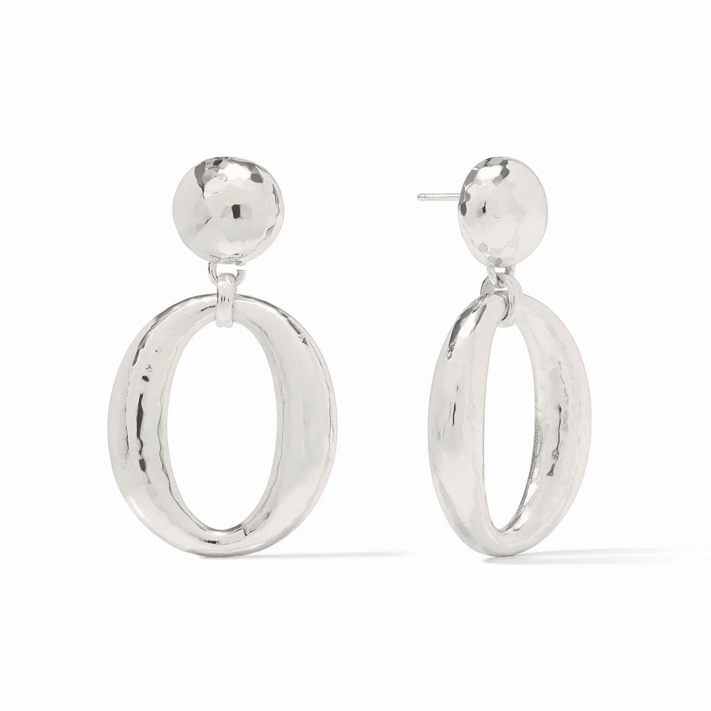 Solara Orbit Statement Earrings in Silver