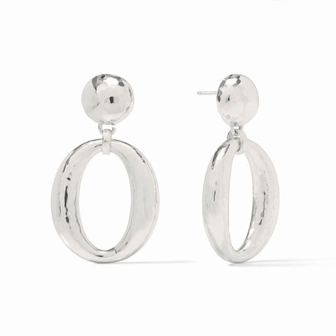 Solara Orbit Statement Earrings in Silver