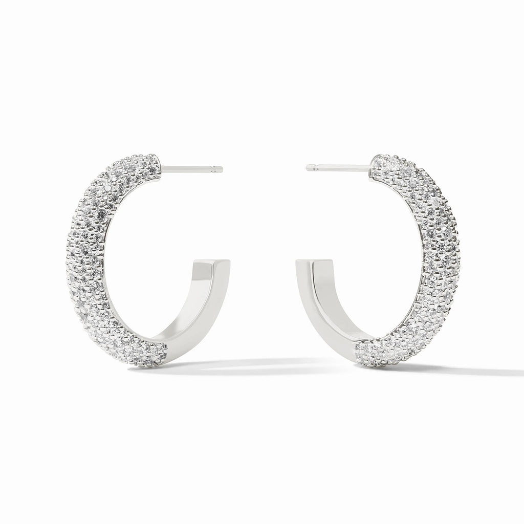 Stardust Silver Hoop