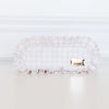 Ruffled Nylon Pencil Pouch in Nude Plaid