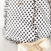 Ruffled Nylon Weekender in Polka Stripe