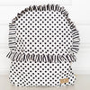 Ruffled Nylon Backpack in Polka Stripe