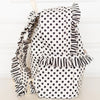 Ruffled Nylon Backpack in Polka Stripe