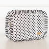 Ruffled Nylon XL Pouch in Polka Stripe