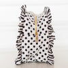 Ruffled Nylon XL Pouch in Polka Stripe