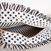 Ruffled Nylon XL Pouch in Polka Stripe