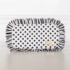 Ruffled Nylon Medium Pouch in Polka Stripe