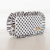 Ruffled Nylon Medium Pouch in Polka Stripe