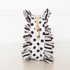 Ruffled Nylon Medium Pouch in Polka Stripe