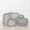 Ruffled Nylon XL Pouch in Polka Stripe