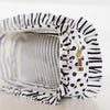 Ruffled Nylon Large Clear Pouch in Polka Stripe