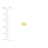 Fluted Butterfly Stud Earrings
