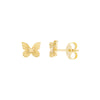 Fluted Butterfly Stud Earrings