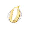 Two-Tone Overlapping Round Hoop Earrings