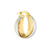 Two-Tone Overlapping Round Hoop Earrings