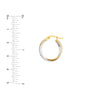 Two-Tone Overlapping Round Hoop Earrings