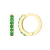 Emerald Huggie Hoop Earrings