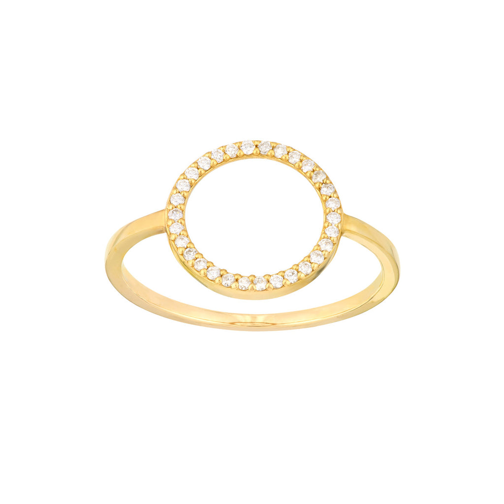 Open Circle Diamond Ring