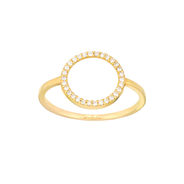 Open Circle Diamond Ring