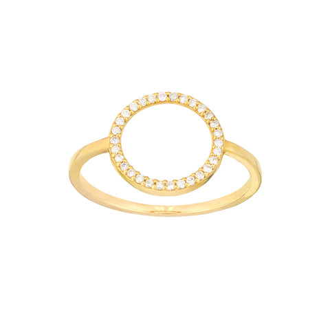 Open Circle Diamond Ring