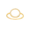Open Circle Diamond Ring