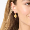 Malta Theodora Hoop & Charm Earrings in Gold Cubic Zirconia