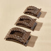 Truly Taupe Quilted Flat Rectangle Hair Clip
