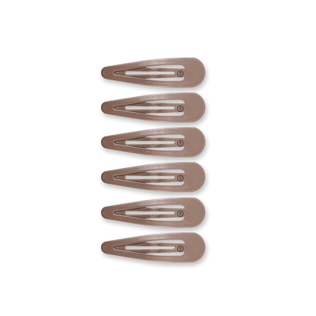 Truly Taupe Snap Clips (6ct)