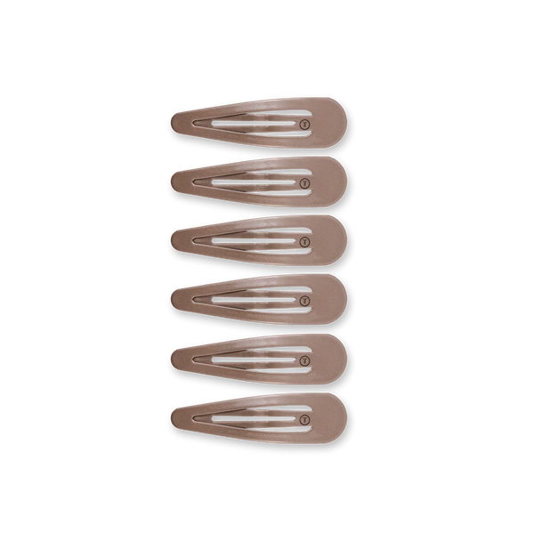 Truly Taupe Snap Clips (6ct)