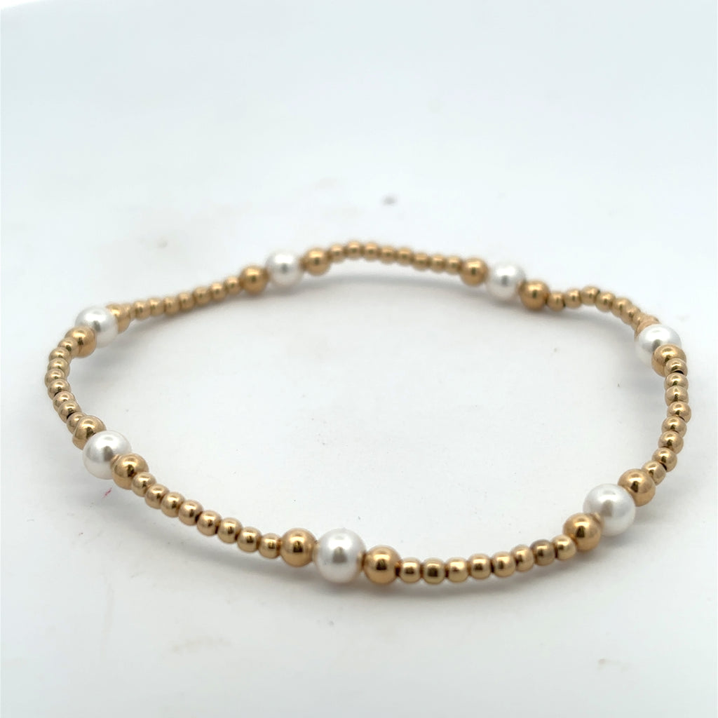 Purpose Pearl 4mm Bead Bracelet - Gold
