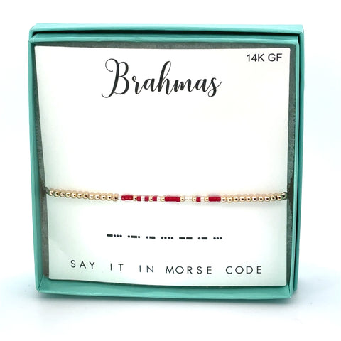 Brahmas Morse Code Stretch Bracelet